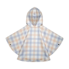 Regenponcho - Checker grey cream 